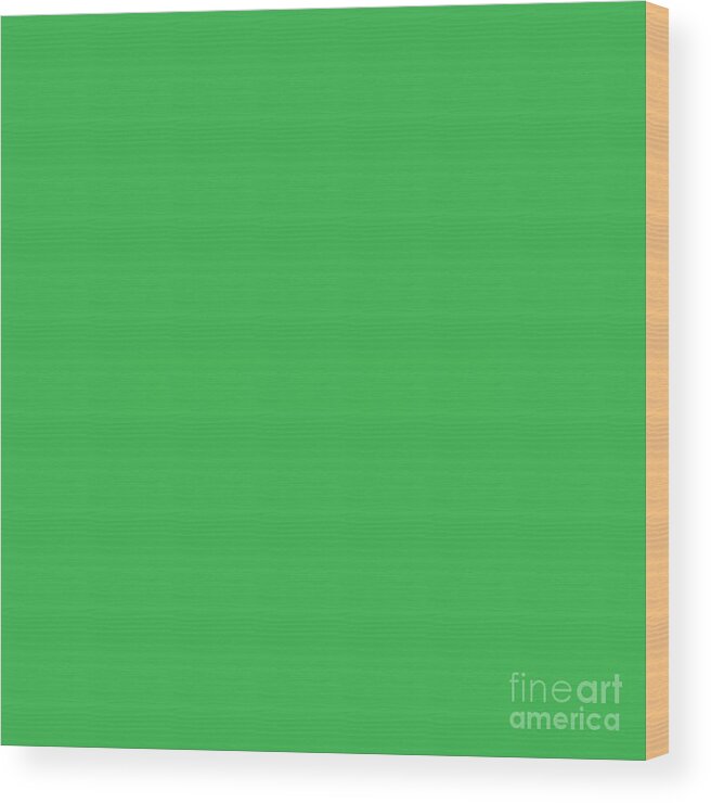 Green Wood Print featuring the digital art Solid Green Color Trend Tends Trending by Delynn Addams
