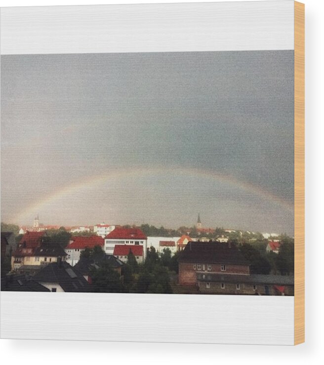 Rainbow Wood Print featuring the photograph Somewhere Over The Rainbow by Mandy Tabatt
