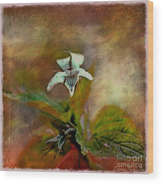 Tiny Wood Print featuring the photograph Southern Missouri Wildflowers 6 - Digital Paint 2 by Debbie Portwood