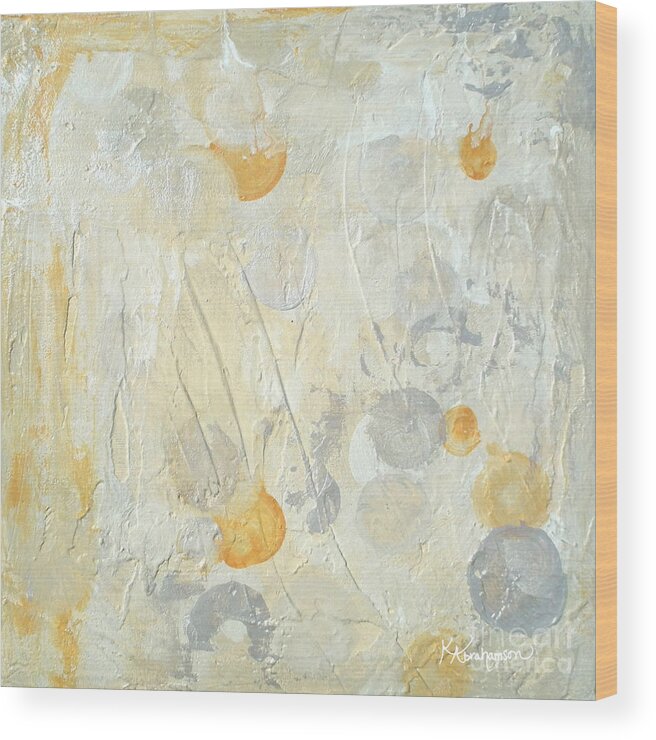 White Wood Print featuring the painting Star by Kristen Abrahamson
