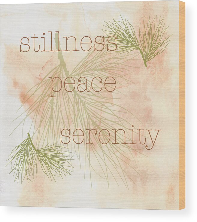 Stillness Wood Print featuring the painting Stillness by Kandy Hurley