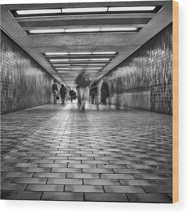 Toronto Wood Print featuring the photograph Subway Ghost Walkers No 8. 
spadina by Brian Carson