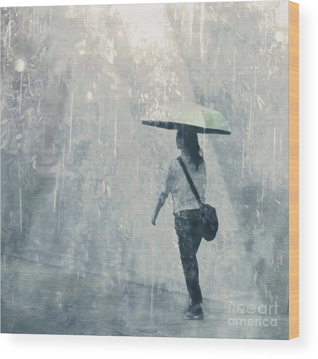 Rain Wood Print featuring the photograph Summer rain by LemonArt Photography