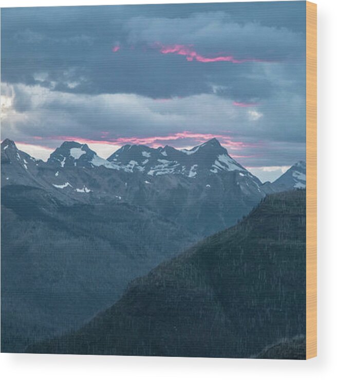 Glacier Wood Print featuring the photograph Sunset Glacier National Park by John McGraw