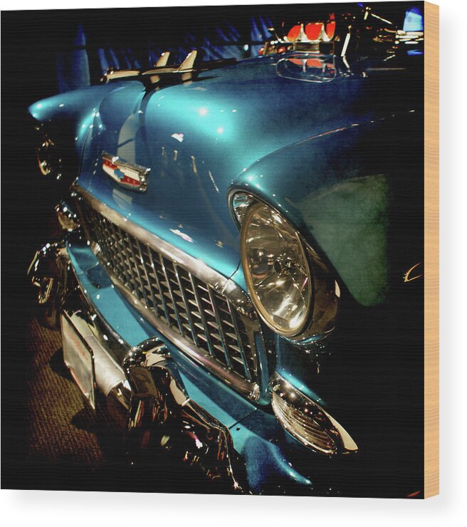 55 Chevy Wood Print featuring the photograph Sweet 55 by Ernest Echols