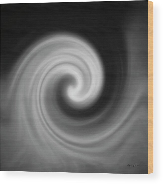 Black Wood Print featuring the photograph Swirl Wave II by David Gordon