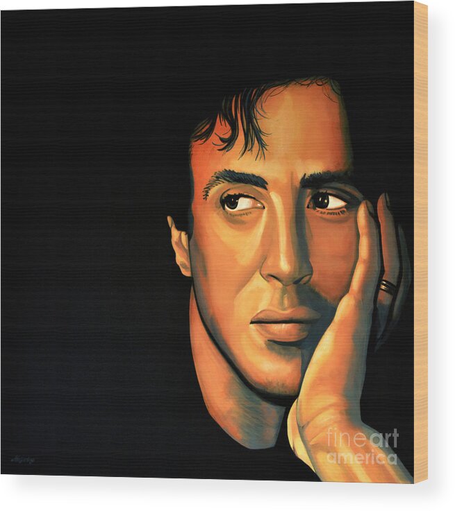 Sylvester Stallone Wood Print featuring the painting Sylvester Stallone by Paul Meijering