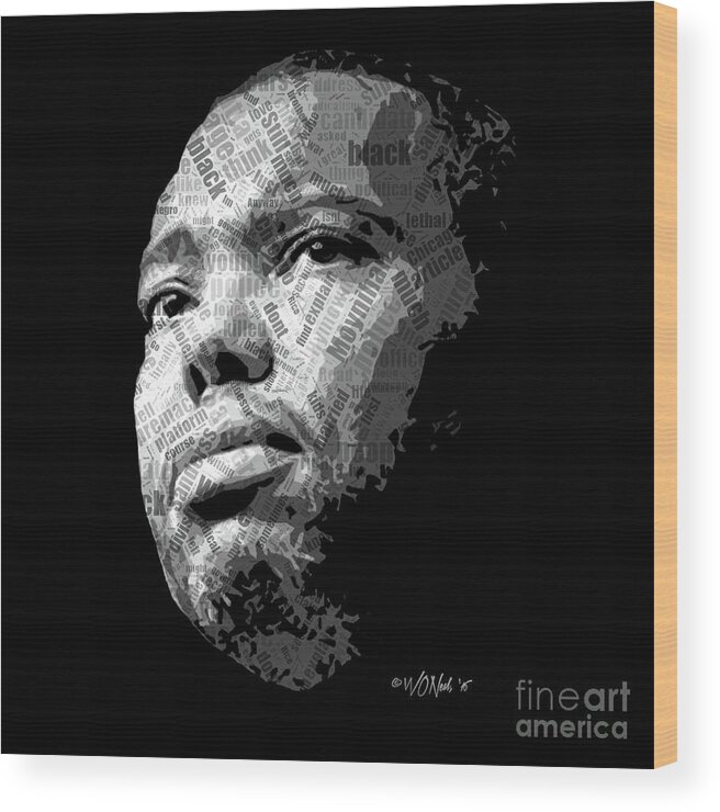 Faces Wood Print featuring the digital art Ta-Nehisi Coates by Walter Neal