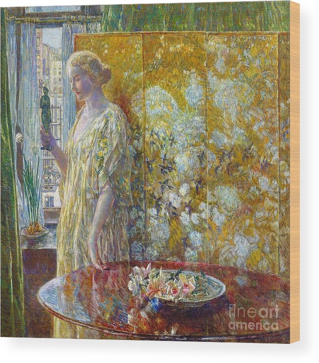 Frederick Childe Hassam  Wood Print featuring the painting Tanagra by MotionAge Designs