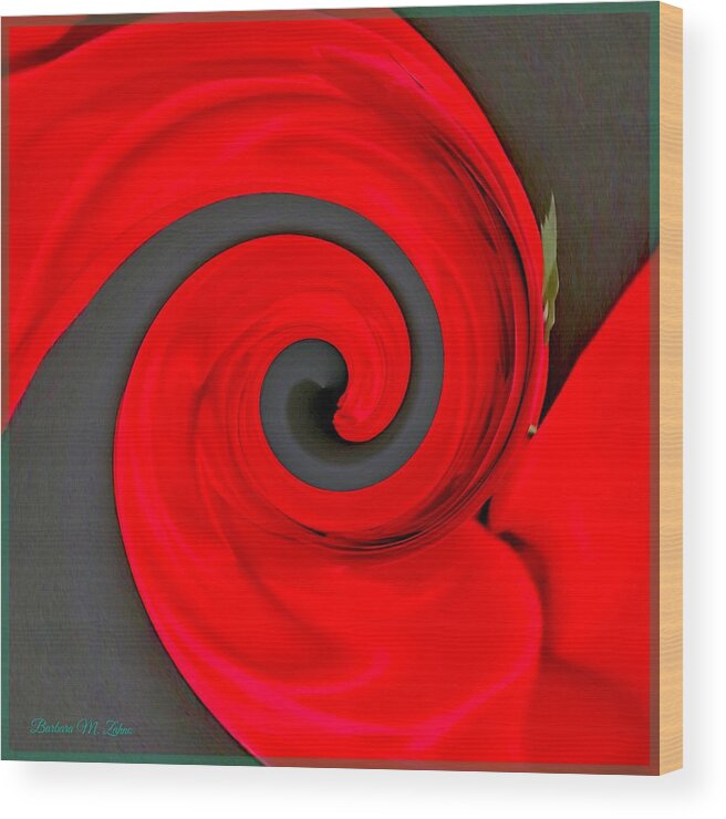 Abstract Wood Print featuring the photograph The Abstract Beauty of Flowers - Series #1 by Barbara Zahno