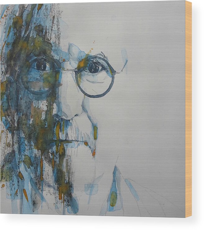 Billy Connolly Wood Print featuring the painting The Big Yin Billy Connolly by Paul Lovering