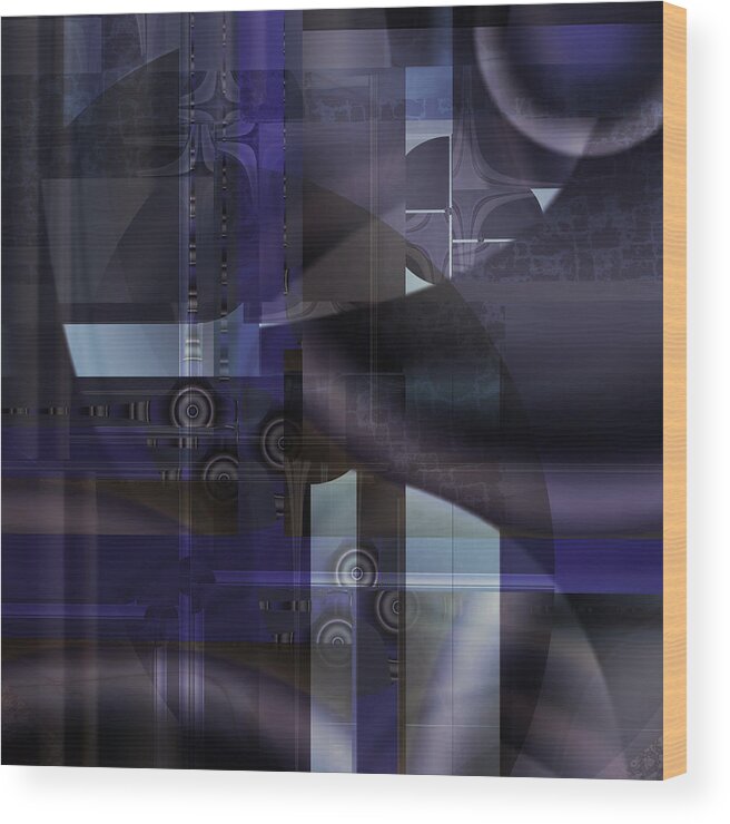 Vic Eberly Wood Print featuring the digital art The Blues and the Abstract Truth by Vic Eberly