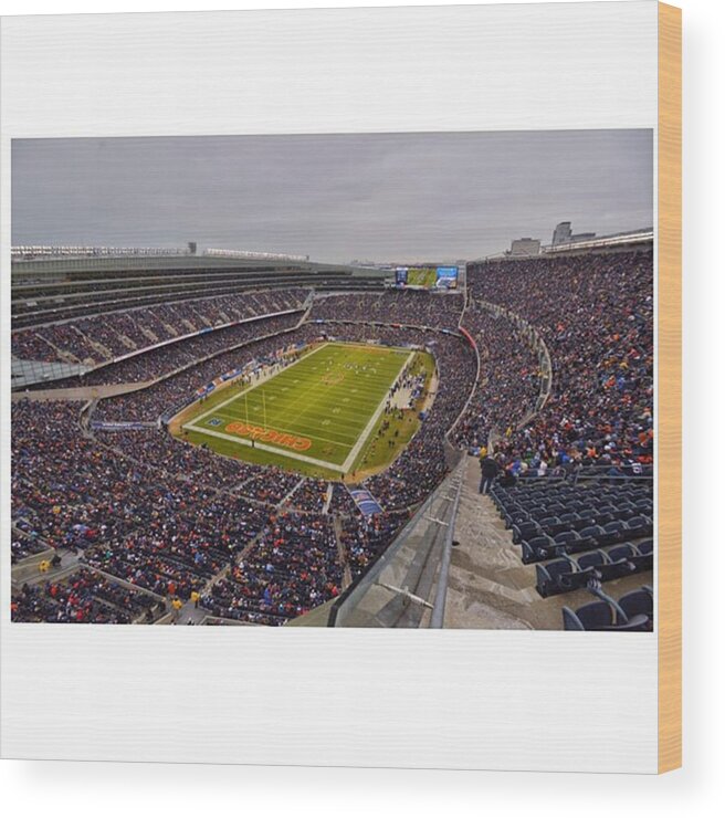 Chicagobears Wood Print featuring the photograph The Chicago Bears 2015 Season Finale Vs by David Haskett II