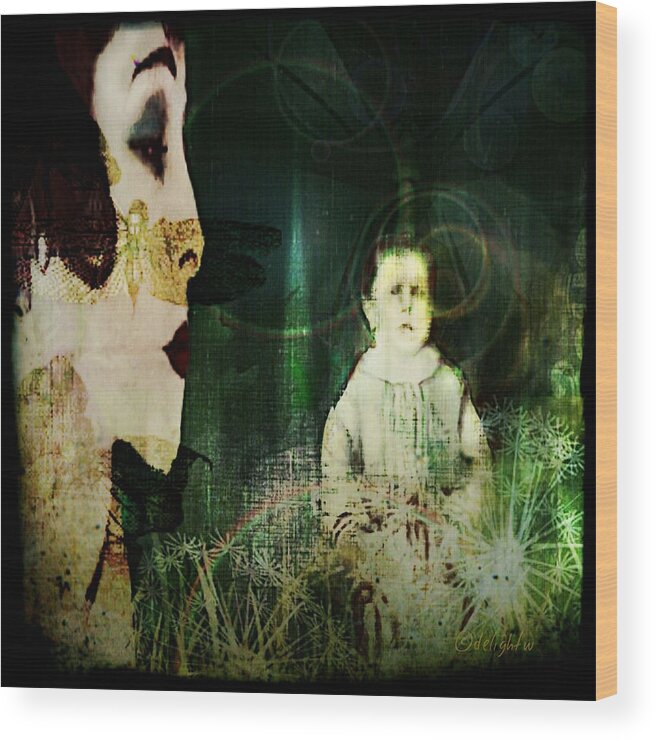 Woman Wood Print featuring the digital art The Company You Keep by Delight Worthyn