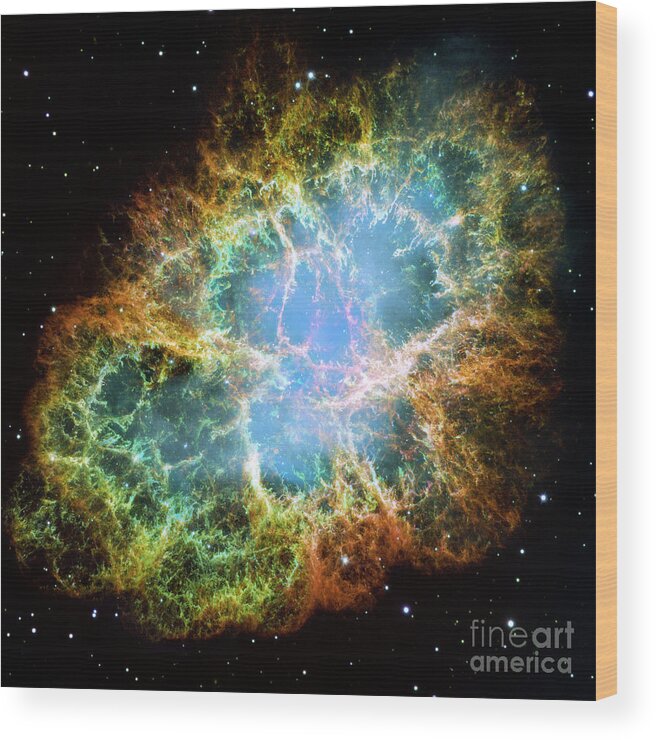 Crab Wood Print featuring the photograph The Crab Nebula by Nicholas Burningham