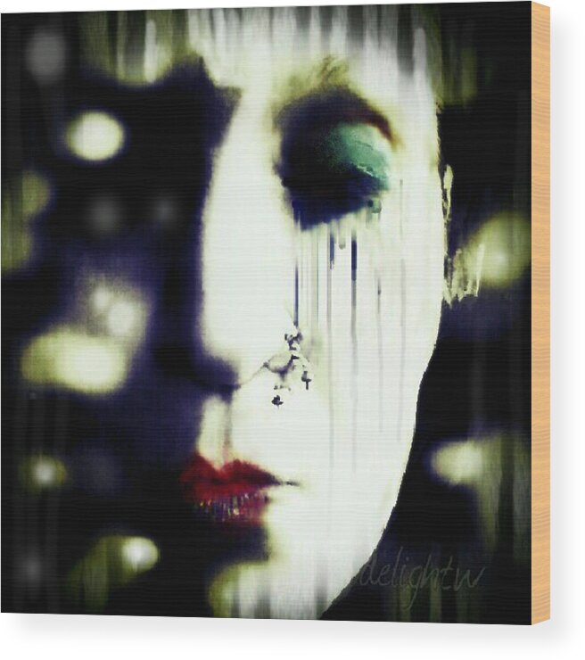 Face Wood Print featuring the digital art The Eye of The Beholder by Delight Worthyn