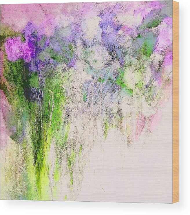 Ghosts Wood Print featuring the digital art The Ghosts of Flowers Past Painting by Lisa Kaiser