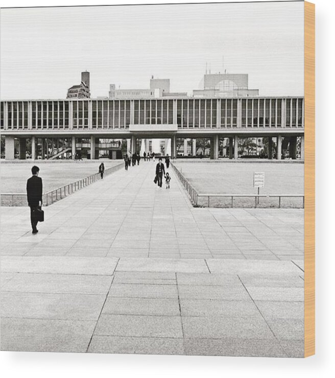 Picture Wood Print featuring the photograph The #hiroshimapeacememorialmuseum by Alex Snay