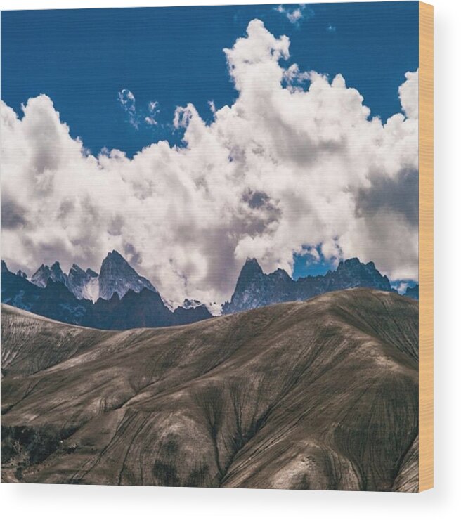Mountains Wood Print featuring the photograph This Place Is Called Moon Land In by Aleck Cartwright