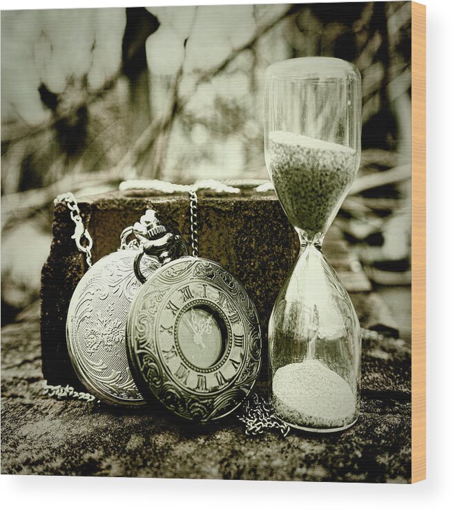 Sharon Popek Wood Print featuring the photograph Time Tools by Sharon Popek