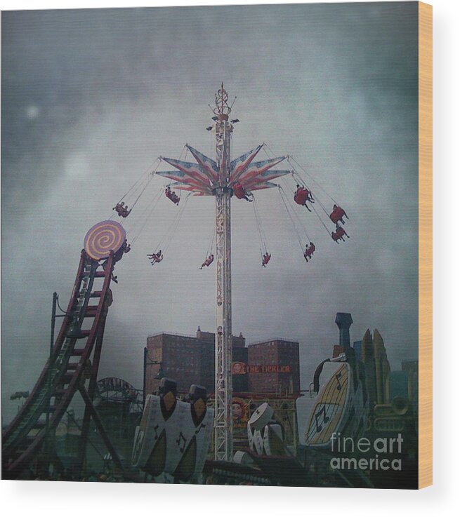 Coney Island Wood Print featuring the photograph Top of the World by Onedayoneimage Photography