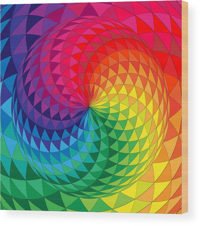 Uitputten Onzuiver Vast en zeker Torus Yantra - Full Color Spectrum Wood Print by SharaLee Art