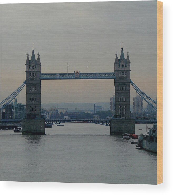 London Wood Print featuring the photograph Tower Bridge, London by Misentropy