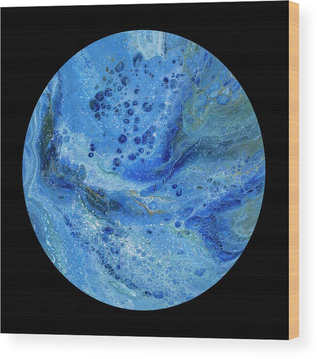 Abstract Wood Print featuring the painting Tranquility 2 by Darice Machel McGuire