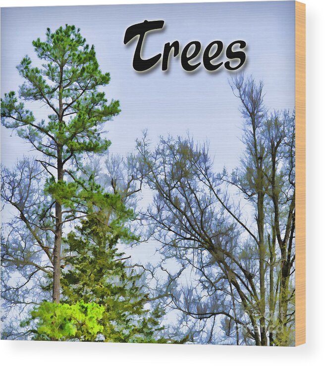  Wood Print featuring the photograph Trees LOGO by Debbie Portwood