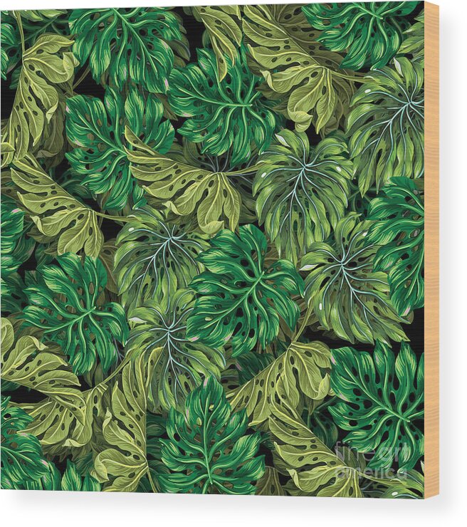 Summer Wood Print featuring the photograph Tropical Haven 2 by Mark Ashkenazi