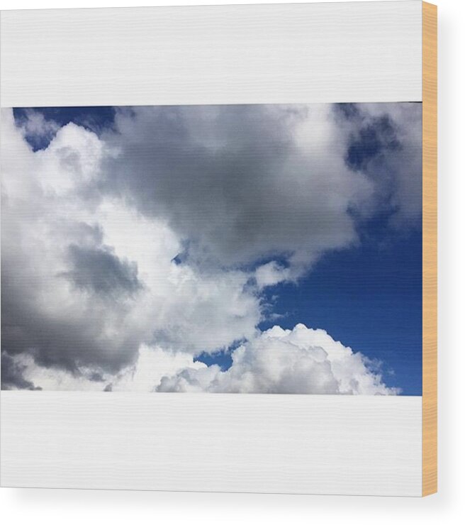 Instaclouds Wood Print featuring the photograph #vancouver #clouds #cloud #weather by Amirreza Ahmadivafa 