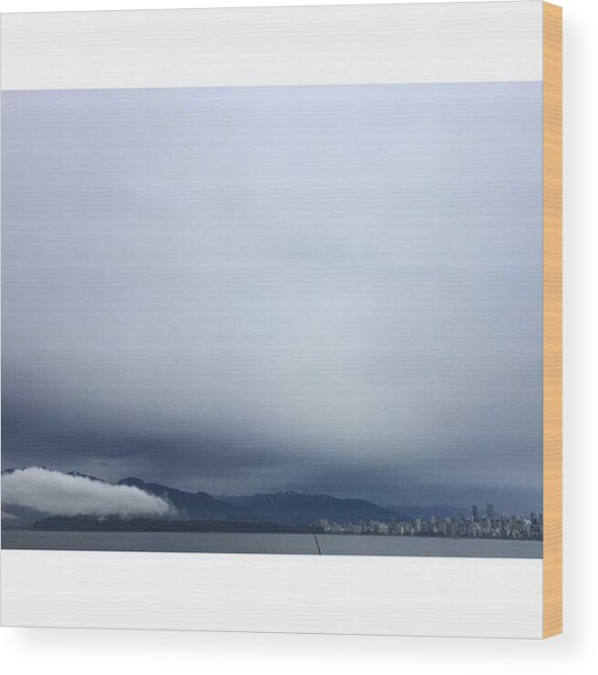 Beautiful Wood Print featuring the photograph #vancouver #jerichobeach #clouds #cloud by Amirreza Ahmadivafa 