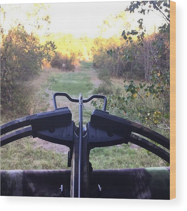 Deerhunting Wood Print featuring the photograph Waiting On Senoir Whitetail #iphone6 by Scott Pellegrin