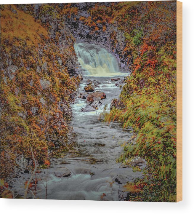 Waterfall Wood Print featuring the photograph Waterfall #g8 by Leif Sohlman
