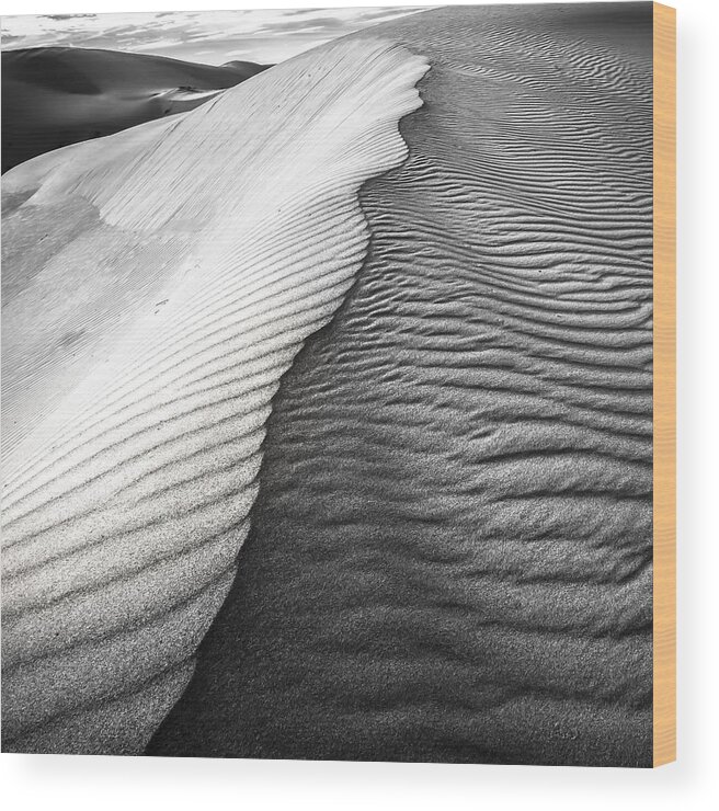 Sand Wood Print featuring the photograph WaveTheory V by Ryan Weddle