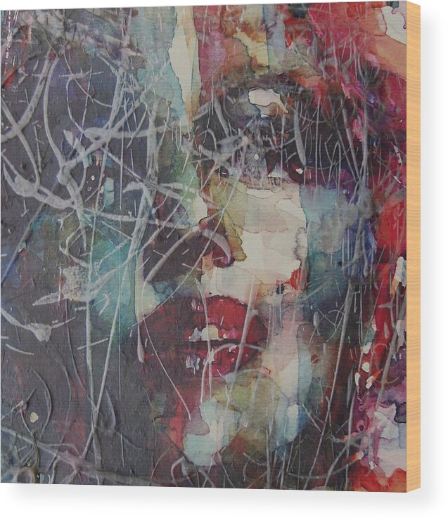 Marilyn Monroe Wood Print featuring the painting Web Of Deceit by Paul Lovering