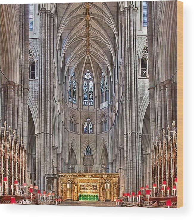 Westminster Abbey Wood Print featuring the photograph Westminster Abbey by Digital Art Cafe