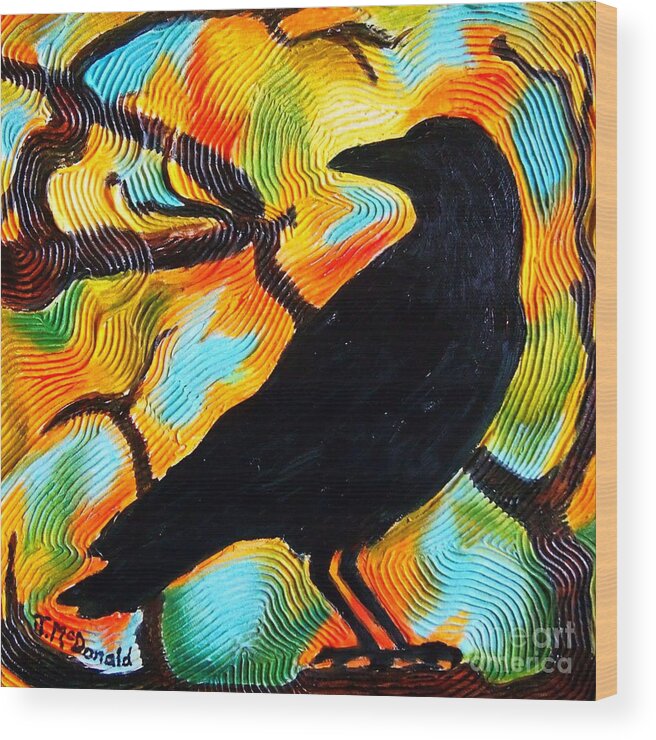 Crow Wood Print featuring the painting Where to Find It? by Janet McDonald