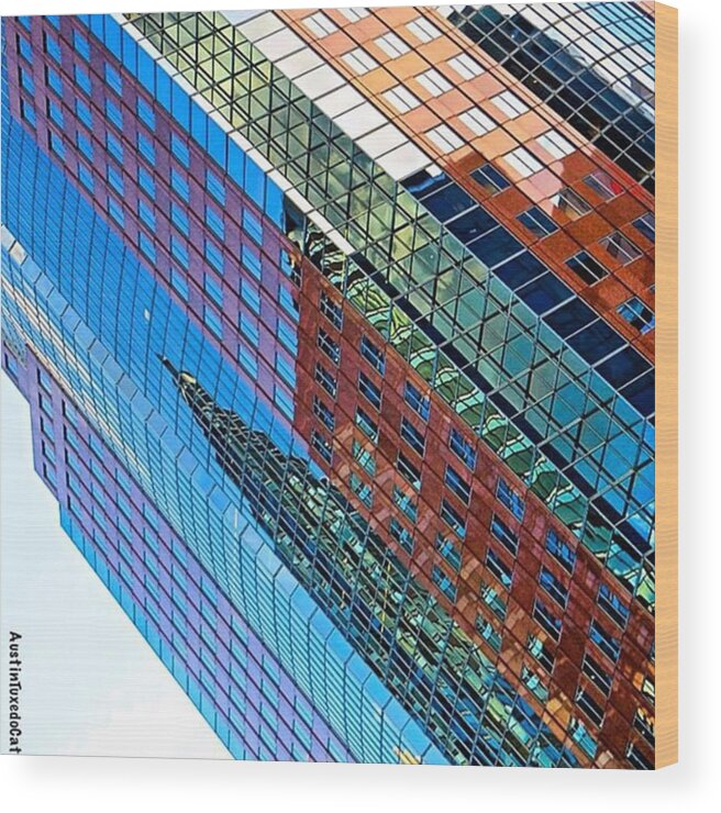 Buildings Wood Print featuring the photograph Wishing You A #bright And #colorful by Austin Tuxedo Cat