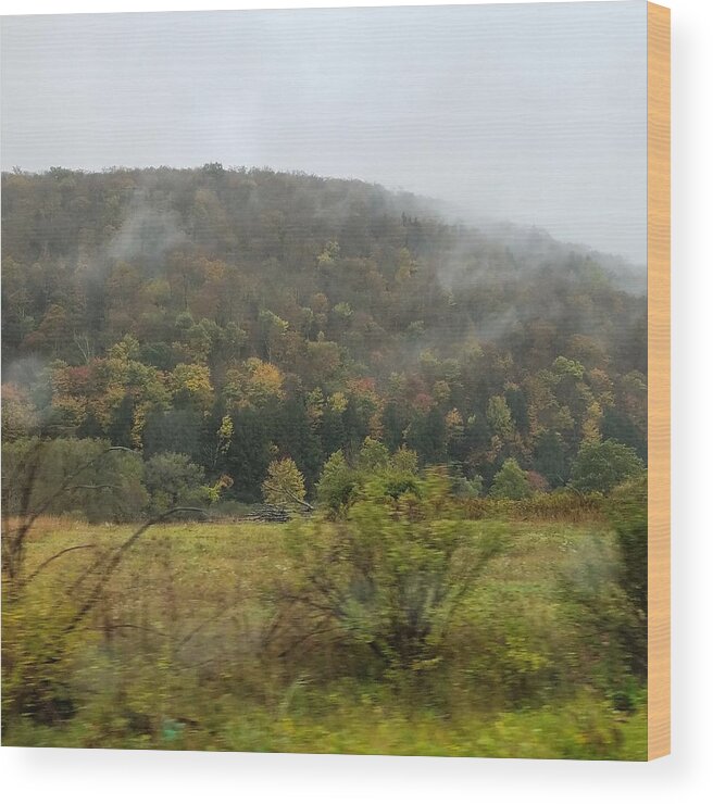 Forest Wood Print featuring the photograph Wooded Mountain Mist by Vic Ritchey