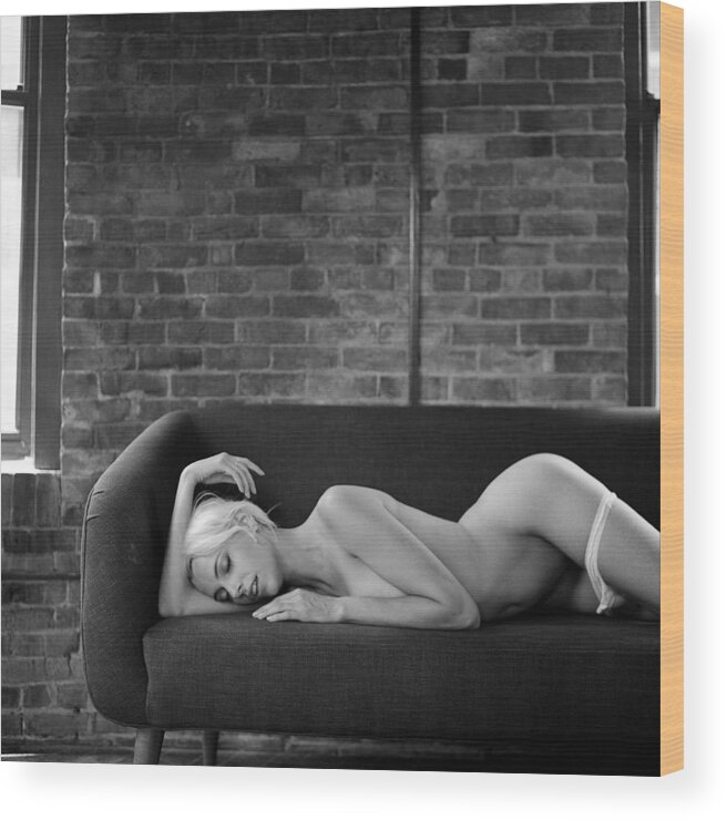 Fine Art Nude Wood Print featuring the photograph *** by Yuri Kriventsoff
