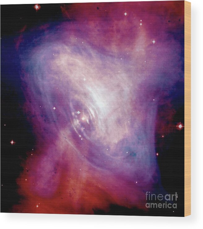 Crab Nebula Wood Print featuring the photograph Crab Nebula #1 by Nasa/science Photo Library