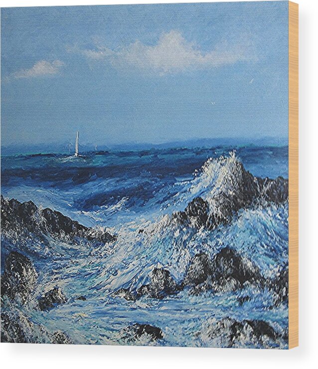 Ocean Wood Print featuring the photograph Keanae Point by Fred Wilson