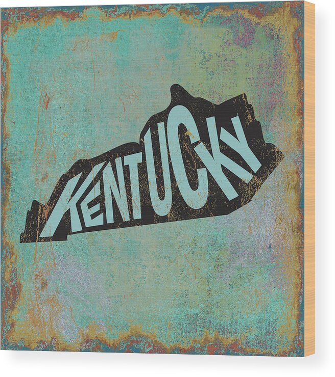 State Wood Print featuring the mixed media Kentucky #1 by Art Licensing Studio