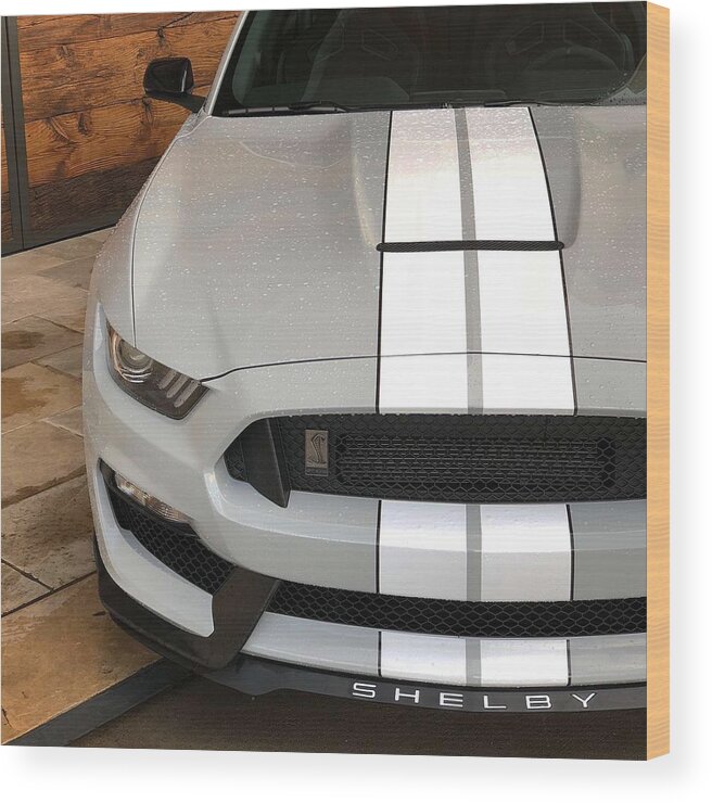 Car Mustang Gt350 Wood Print featuring the photograph Mustang GT350 #1 by Rocco Silvestri