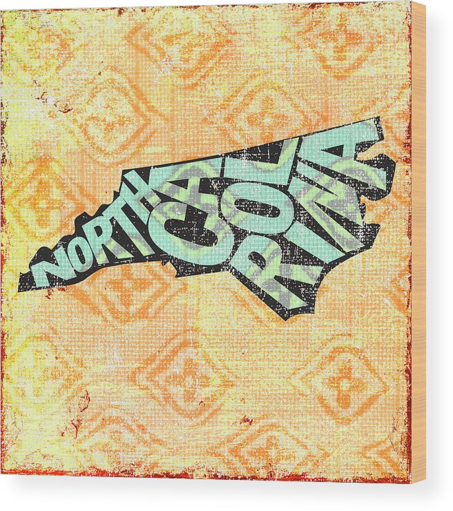 State Wood Print featuring the mixed media North Carolina #1 by Art Licensing Studio