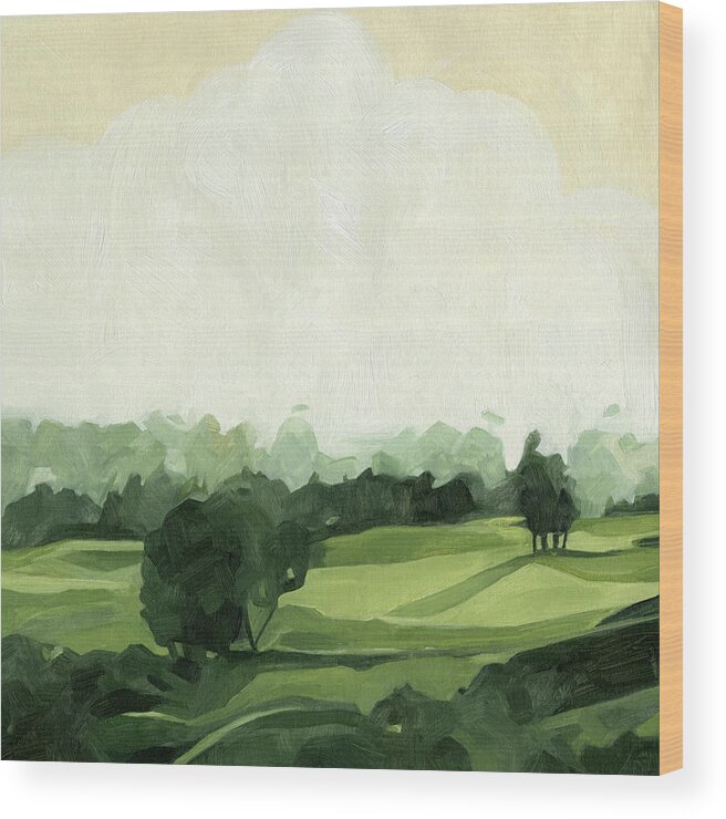  Wood Print featuring the painting Olive Afternoon I #1 by Emma Scarvey