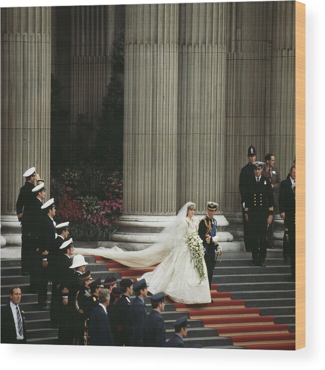 Steps Wood Print featuring the photograph Royal Wedding #1 by Princess Diana Archive