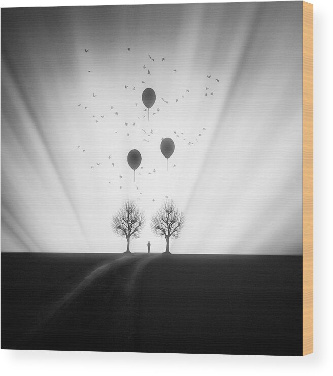 Surreal Wood Print featuring the photograph Wonderful View #1 by Nic Keller