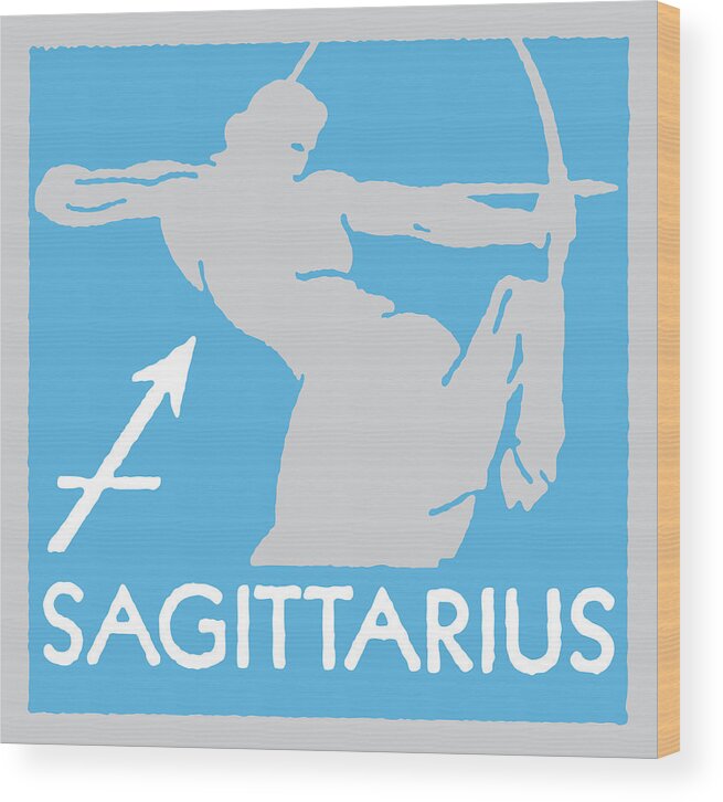 Archer Wood Print featuring the drawing Sagittarius #15 by CSA Images